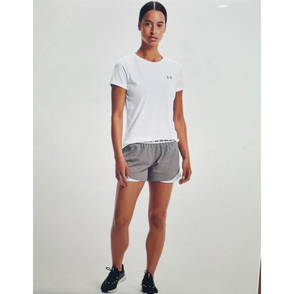Under Armour HeatGear Athletic Shorts Women's Gray/White New with Tags XS